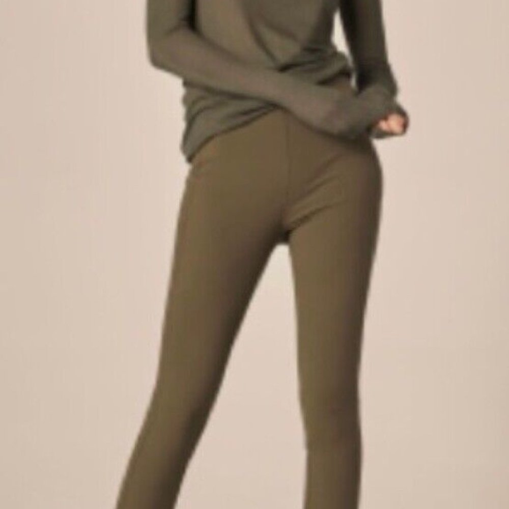 New Rag & Bone slim fit stretch pants size 6 dark olive green